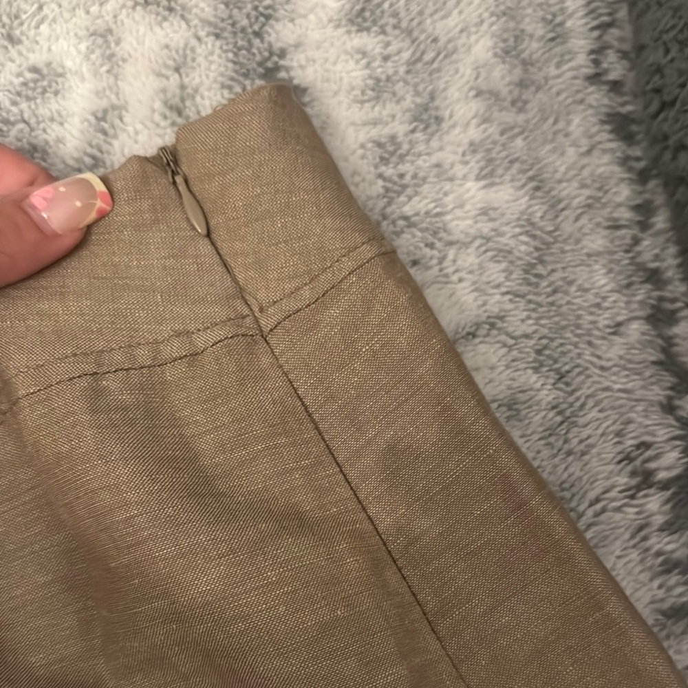 Coldwater Creek Tan A-Line Mini Skirt Casual - Picture 3 of 5